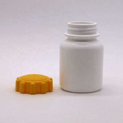 225 ml redondo 7.5 oz plástico HDPE recipiente de remédio Suplemento porta garrafa tampa de engrenagem
