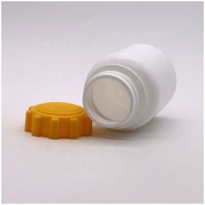 225 ml redondo 7.5 oz plástico HDPE recipiente de remédio Suplemento porta garrafa tampa de engrenagem