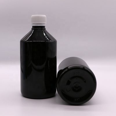 500 ml/16.9 oz PET frasco de xarope plástico líquido suplemento medicamento recipiente com tampa