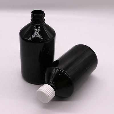 500 ml/16.9 oz PET frasco de xarope plástico líquido suplemento medicamento recipiente com tampa