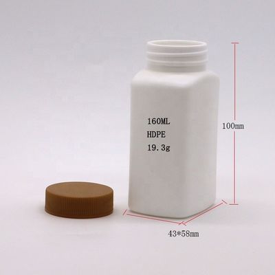 Outro medicamento de cor customizada HDPE 160 ml frasco de medicamento de forma única com várias tampas