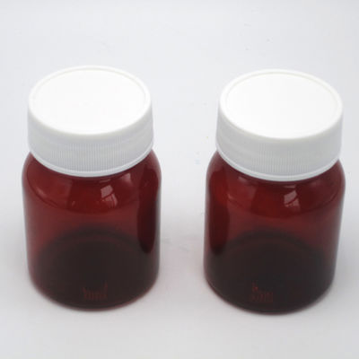 Embalagem de pílulas de viagem frasco de 50 ml garrafas de pílulas plásticas portáteis vazias com tampa de parafuso branco