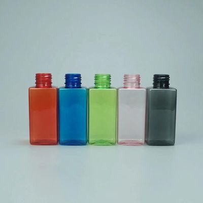 Impressora de tela 100ml PET Fota de pulverização de gatilho de forma quadrada com gancho mental portátil