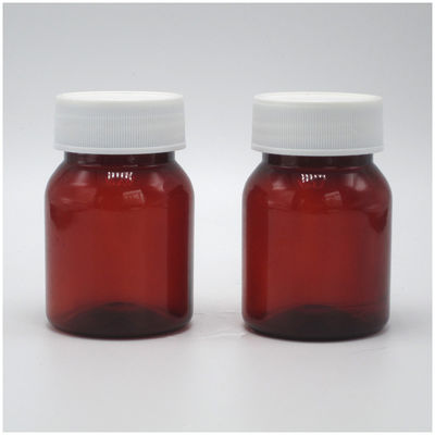 Embalagem de pílulas de viagem frasco de 50 ml garrafas de pílulas plásticas portáteis vazias com tampa de parafuso branco
