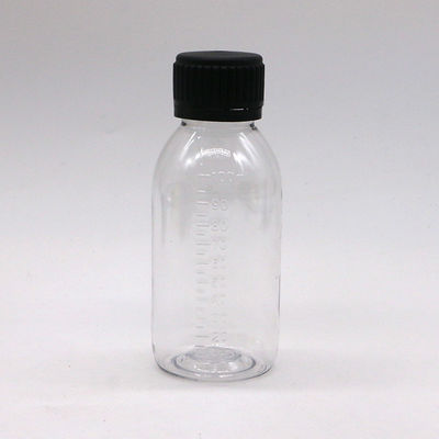 CAPE DE VÍRO Botão em escala de PET para 100 ml/60 ml de material de base de xarope PET Caps tamperproof