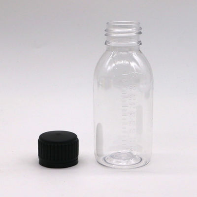 CAPE DE VÍRO Botão em escala de PET para 100 ml/60 ml de material de base de xarope PET Caps tamperproof