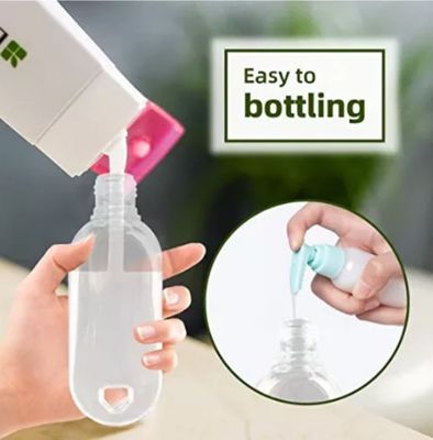 Container de lavagem de mãos PET de 50 mL transparente, portátil, recarregável e vazio, frasco de viagem com gancho
