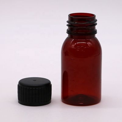 Garrafa à prova de adulteração 50 ml PET para garrafa de xarope para tosse para armazenamento de óleo lubrificante líquido oral