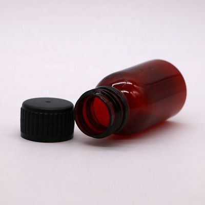 Garrafa à prova de adulteração 50 ml PET para garrafa de xarope para tosse para armazenamento de óleo lubrificante líquido oral