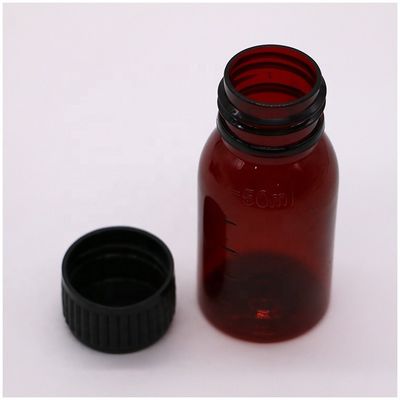 Garrafa à prova de adulteração 50 ml PET para garrafa de xarope para tosse para armazenamento de óleo lubrificante líquido oral