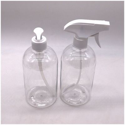 600mL 20OZ PET Spray Flask Boston Redondo Plástico Pompas de Cor Personalizadas gatilho Spray Bottle de Desinfetante de Mãos