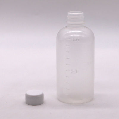 Medicamento 100 ml PET líquido frasco plástico vazio com escala e cor personalizável