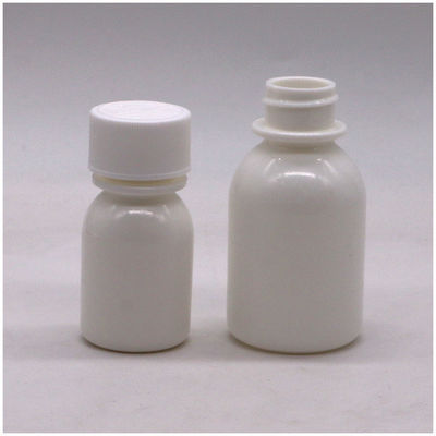 Recipiente com tampa à prova de crianças 60 ml PE Frasco de medicamento líquido oral branco para xarope para tosse