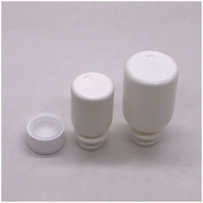 Recipiente com tampa à prova de crianças 60 ml PE Frasco de medicamento líquido oral branco para xarope para tosse