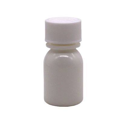 30 ml frasco de medicamento líquido oral em PE branco com tampa à prova de crianças e tampa CRC