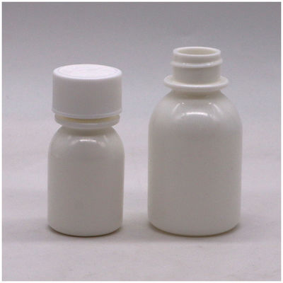 30 ml frasco de medicamento líquido oral em PE branco com tampa à prova de crianças e tampa CRC