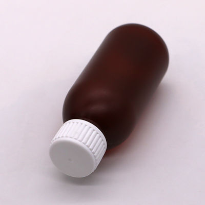 120 ml xarope para tosse gelo líquido redondo recipiente de garrafa de plástico para resíduos médicos
