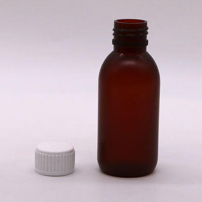120 ml xarope para tosse gelo líquido redondo recipiente de garrafa de plástico para resíduos médicos