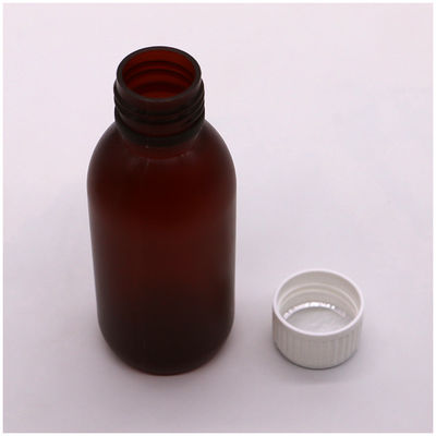 120 ml xarope para tosse gelo líquido redondo recipiente de garrafa de plástico para resíduos médicos