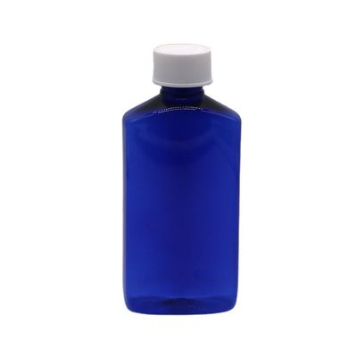 Logotipo personalizado 180ml PET Quadrado Botelho de xarope estéril para tosse com tampa de segurança infantil