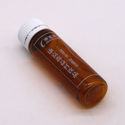 15 ml de PET Ambar Marrom Botão de Líquido Oral com tampa à prova de adulteração para embalagens médicas
