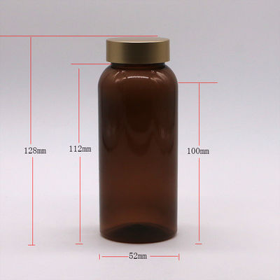 250 ml Botão de plástico PET para suplemento de pílula Cápsula Cápsula recipiente de armazenamento de comprimidos Matt Finish