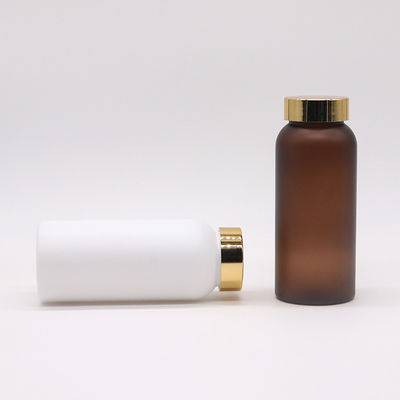 250 ml Botão de plástico PET para suplemento de pílula Cápsula Cápsula recipiente de armazenamento de comprimidos Matt Finish