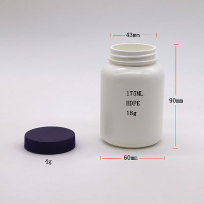 175CC HDPE plástico frasco de boca larga para medicamento de qualidade pílula cápsula comprimido medicina