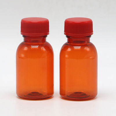 Botão de medicamento líquido PET à prova de vazamento com tampa 20ML/CC Material do colar PET