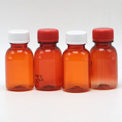 Botão de medicamento líquido PET à prova de vazamento com tampa 20ML/CC Material do colar PET