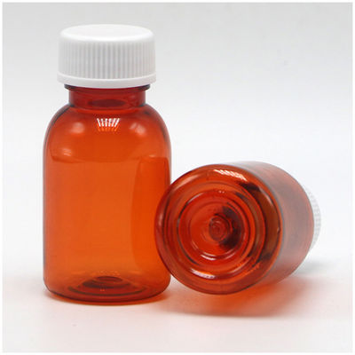 Botão de medicamento líquido PET à prova de vazamento com tampa 20ML/CC Material do colar PET