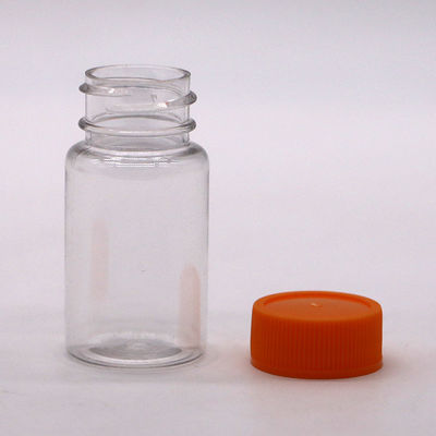 20 ml/ CC Botão de plástico PET com inserção para pílula e frasco de remédio à prova de vazamento