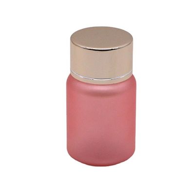 Botão de pílulas de plástico de 40 ml PET de serviço personalizado com superfície de gelo e tampa de segurança para crianças