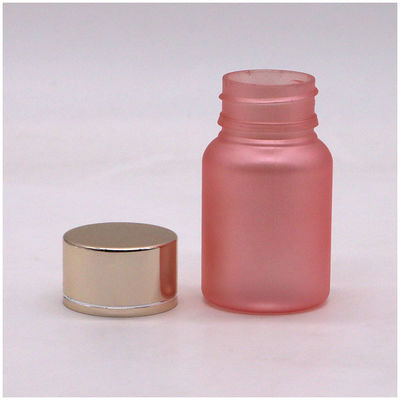 Botão de pílulas de plástico de 40 ml PET de serviço personalizado com superfície de gelo e tampa de segurança para crianças