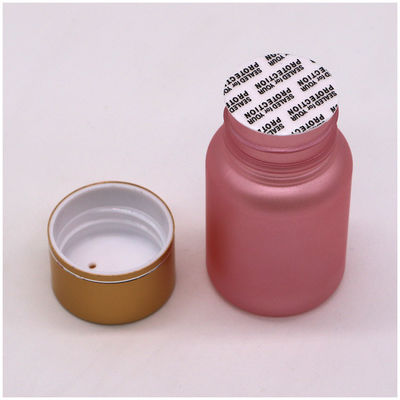 Botão de pílulas de plástico de 40 ml PET de serviço personalizado com superfície de gelo e tampa de segurança para crianças