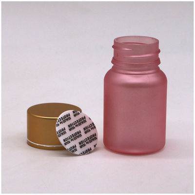 Botão de pílulas de plástico de 40 ml PET de serviço personalizado com superfície de gelo e tampa de segurança para crianças