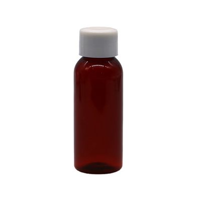 30 ml PET Boston Round Slim 20-410 garrafa de plástico de xarope para xarope de bordo