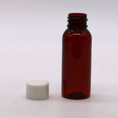 30 ml PET Boston Round Slim 20-410 garrafa de plástico de xarope para xarope de bordo