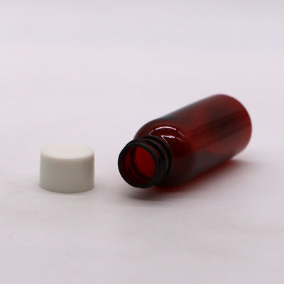 30 ml PET Boston Round Slim 20-410 garrafa de plástico de xarope para xarope de bordo