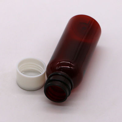 30 ml PET Boston Round Slim 20-410 garrafa de plástico de xarope para xarope de bordo