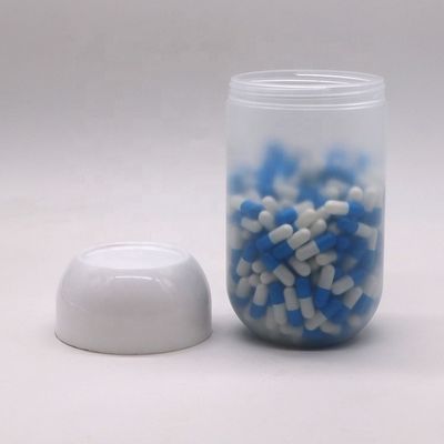 Capuz de parafuso 550ML PP cápsula em forma de frasco de plástico de alimentos para biscoitos doces cor personalizada