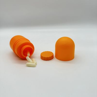 Impressão em tela Flasca de cápsulas de plástico HDPE para cápsulas Suplemento de pílulas