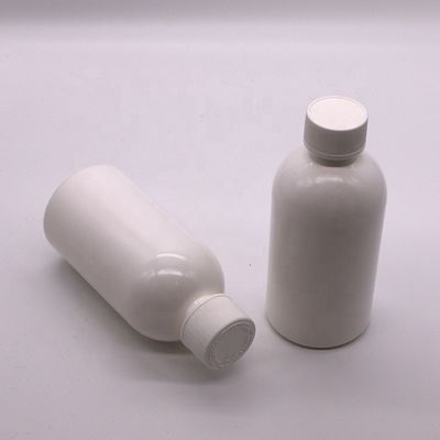 Serigrafia 100ml/200ml250ml HDPE frasco de remédio branco vazio com tampa de segurança infantil