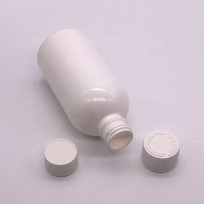 Serigrafia 100ml/200ml250ml HDPE frasco de remédio branco vazio com tampa de segurança infantil