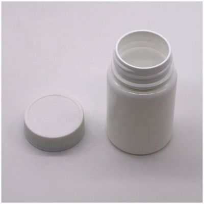 Garrafa de plástico HDPE de capacidade de 45 ml com tampa de parafuso e serviço de impressão de etiquetas personalizadas
