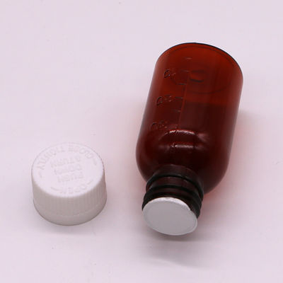 30 ml PET Ambar garrafa líquida de xarope plástico com tampa de parafuso à prova de adulteração Material do corpo PET