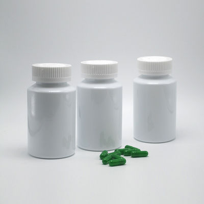 150 ml de frasco de plástico branco PET com tampa à prova de crianças para suplemento de pílula