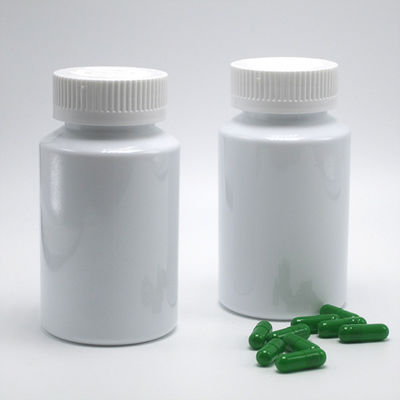 150 ml de frasco de plástico branco PET com tampa à prova de crianças para suplemento de pílula