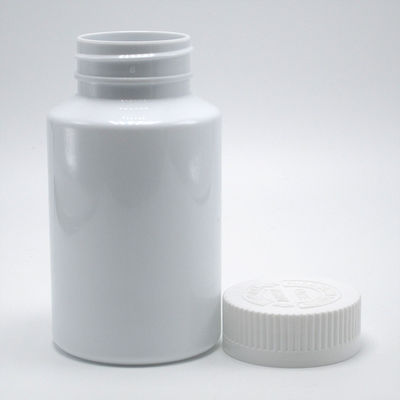 150 ml de frasco de plástico branco PET com tampa à prova de crianças para suplemento de pílula