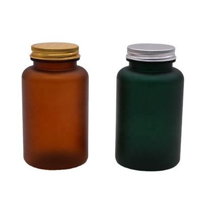 250 ml de frasco de plástico médico PET personalizável para cápsula de pílulas em cor fosca/ congelada